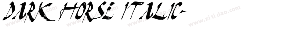 Dark Horse Italic字体转换